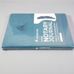 Clever Fox Official Notary Journal of Notarial Acts HC Recordkeeping Book Teal