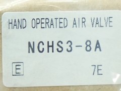MISUMI NCHS3-8A HAND OPERATED AIR VALVE, 2PCS 0.15-0.8MPa 10251700186