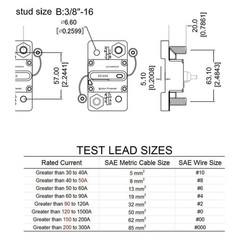 Heavy Duty Circuit Breaker 300A with Reset – 12V-48V DC