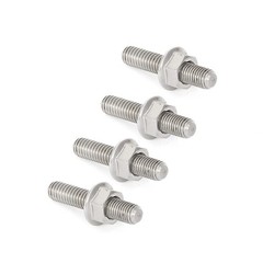 Alpha Rider Exhaust Studs Nuts for 1984-2015 Harley Big Twin 3/8 inch, Silver