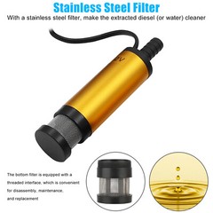 12V Mini Refueling Submersible Diesel Electric Fuel Water Oil Transfer Drum Pump