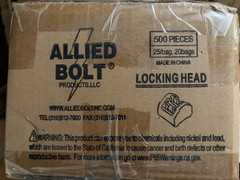 Allied Bolt Locking Head (Buckle) Package, 25 PCs; 25 bags (500 Locking Heads)