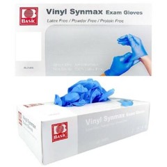 10 Boxes Basic Vinyl Disposable Gloves Synmax Exam Latex & Powder-Free Large