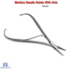 Dental Mathieu Needle Holder With Hole Adson Tweezers Surgical Suture Forceps