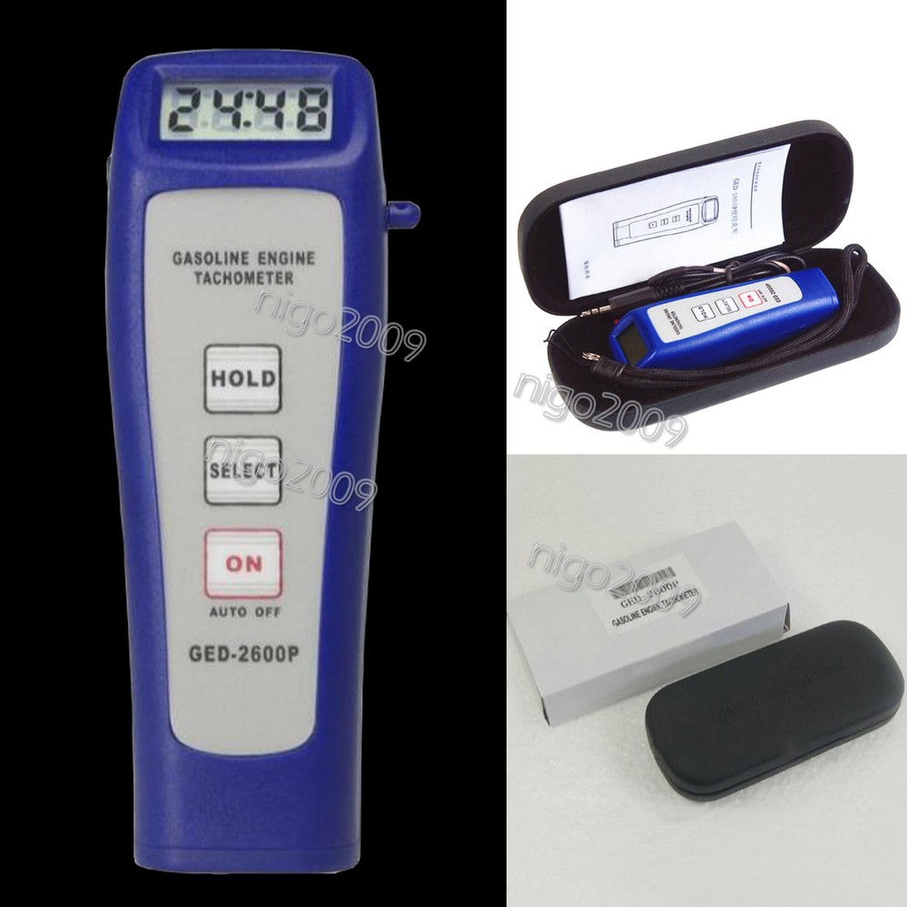 LANDTEK Engine Speedometer GED-2600P 100~9,999 rpm Motor Fan Chemical Fiber *