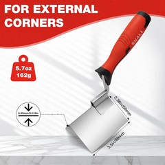 SHALL 2-Piece Drywall Corner Tool Set, 5” Outside Corner Knife & 3-1/2” Inside