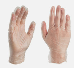 *1,000-Piece* Ammex Professional Vinyl Exam Medical Gloves Clear Large VPF66100