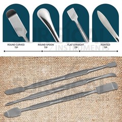 Metal Spatula 5 pcs Set Kit Tools Dental Carver Wax Clay Surgical German Grade