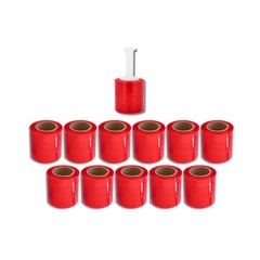 864 Rolls Narrow Banding Packing Stretch Wrap 5″x 1000′ 80 Gauge Red Shrink Flim