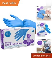Professional Quality Nitrile and Vinyl Blend Gloves – Non-Sterile, 100 Per Box