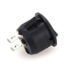 5x Small Round Rocker Switch Locking ON/OFF DC 5A/12V SPST Circle AC 6A/250V/125