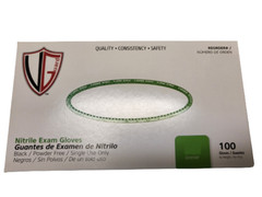 Black Nitrile Exam Gloves, 3.5 mil thick, Small, Medium, Large, XL 100/box