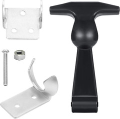 2 Pcs Elastic Stainless Steel Rubber Hood Catch Flexible T-Handle Hasp Rubber Fl