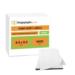 2 Labels/Sheet (1000 Sheets) 8.5″ x 5.5″ Laser Sheet Blank Shipping Labels White