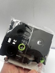 4pk 231 12mm 0.47in Black On White Laminated Label Tape Label Maker Cassettes