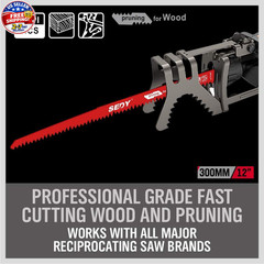 12-Inch Wood Pruning Reciprocating Saw Blades, 5TPI Saw Blades for Tree Trimming