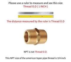 T TANYA HARDWARE 3/4 Inch NPT Brass Nipple Male 3/4″ x Male,