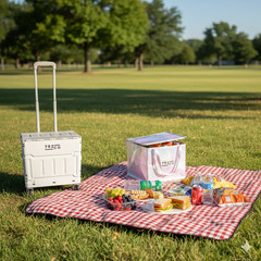 Ultimate Foldable Rolling Cart with Wheels and Bonus Insulated Shopping Bag.