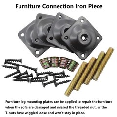 4PCS Leg Mounting Plate,TTZEZE Heavy Duty Top Plate for Leg,Leg Attachment Pl…