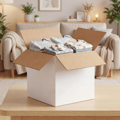 9X9X9 Shipping Boxes 15 Pack, White Corrugated Cardboard Boxes with Side-Lock an
