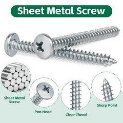 50Pcs Sheet Metal Screw, Septic Tank Riser Screw for Tuf-Tite Risers and Lids…