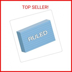Oxford Ruled Color Index Cards, 3″ x 5″, Blue, 100 Per Pack (7321 BLU)