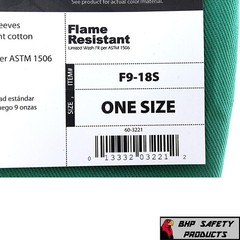 REVCO F9-18S FIRE HEAT RESISTANT FR COTTON WELDING SLEEVE, 18 INCH, 1 PAIR