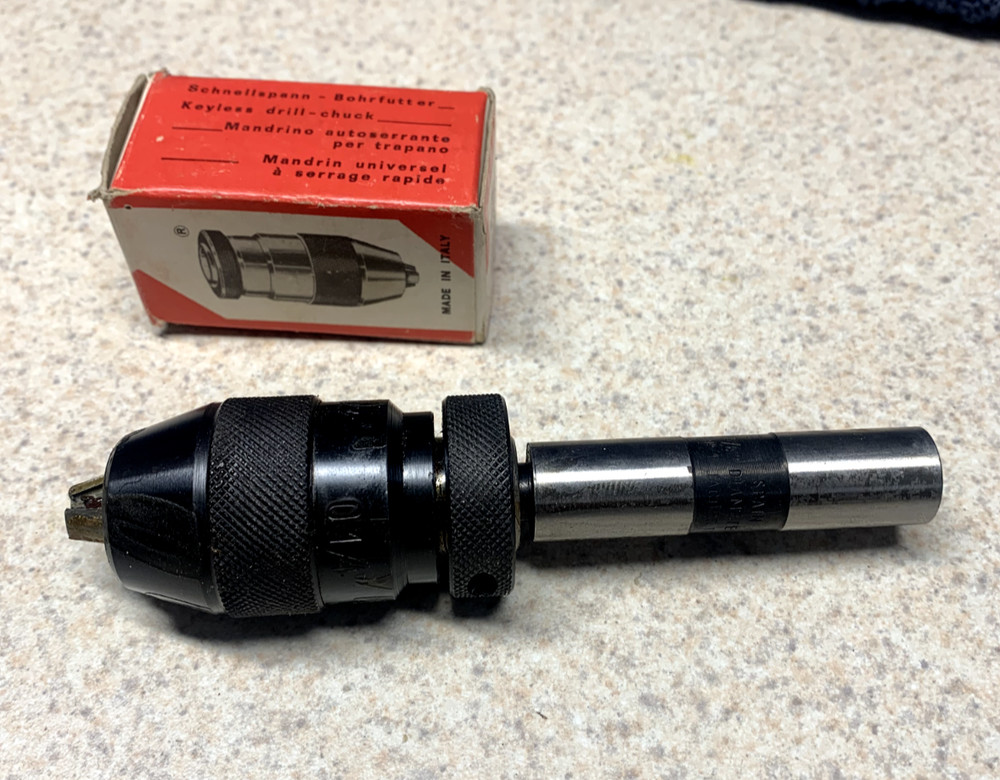 Machinist Tools: Mandrin 0-1/4″ Keyless Drill Chuck (NOS) 5/8″ Arbor Italy