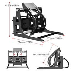 Log Grapple Attachment For Mini Skid Steer Loader Heavy Duty Log Grabber