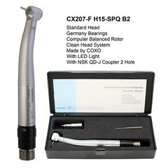 COXO Dental Self Power LED Handpiece CX207-F High Speed Turbine 2 4 Hole Midwest