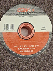 CGW Abrasives Bench & Pedestal Aluminum Oxide Grinding Wheel 38052
