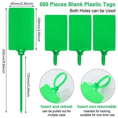 500 Pcs Blank Plastic Tags Shipping Tags 3.94″x 2.36″ Waterproof Sealing Ship…