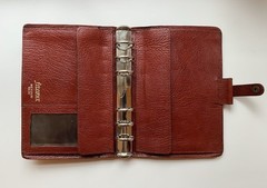 Vintage Filofax Winchester Organizer 4CL Real Calf Leather Brown Personal Size