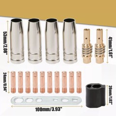 17pcs Flexible mig welding neck 035 M6 Nozzle Kit for MB 15AK MIG Welding Gun