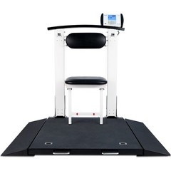 Detecto 6570 Portable Wheelchair Scale w/ Seat 1000 lb x 0.2 lb BMI AC Adapter