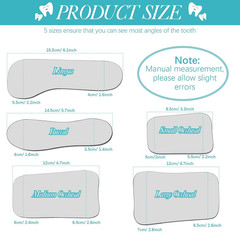 5 Pieces Dental Mirror for Teeth Intraoral Photography Mouth Mirror Occlusal Buc