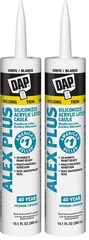 DAP 10.1oz White Alex Plus Acrylic Latex Caulk with Silicone