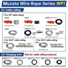 500 Ft 1/8″ Stainless Steel Cable Railing System Hardware T316 Stainless Steel W