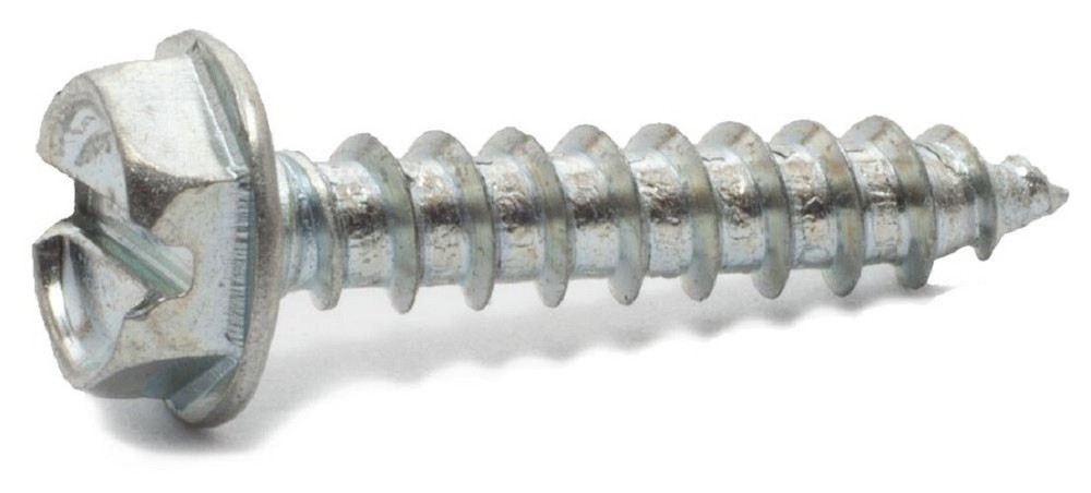 10 X 2 Indented Hex Washer Head SMS Type A Zinc Plated 500 Pieces