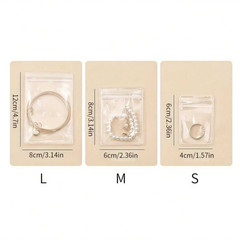 Transparent Jewelry Zipper Bags Rustproof Self-Sealing Waterproof Plastic Pouch