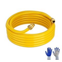38FT 1/2″ CSST Gas Line 1/2In Natural Flexible Gas Line with 2 Male Adapter Fit