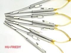 Lot of 4 HU FRIEDY Castroviejo straight Needle Holder 7″ 18cm NH5024