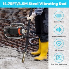 Concrete Vibrating Tool 1500W 16000VPM Portable Pencil Cement Vibrator Easy Use