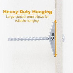 Heavy Duty Hollow Wall Anchors for Drywall Ceiling, Toggle Bolts and Wing Nut