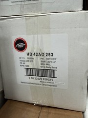 New Carrier HD42AQ253 Blower Motor, 208-230V, 50/60HZ, 1050RPM, 1/3HP Fan Motor