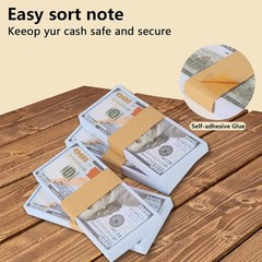 Kraft-200 Pcs Money Bands for Cash, Self-Adhesive Currency Straps for Bills t…