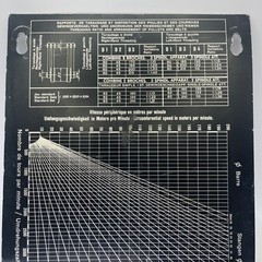 Usines Tornos R10 Speed Threading Chart Plate T347 Moutier Suisse Screw Machine