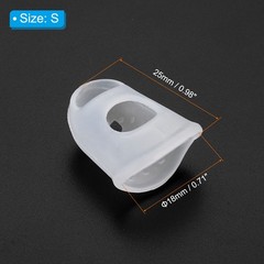 30 x Rubber Finger Tips Silicone Thumb Fingertip Covers Pads Thimble Clear Small