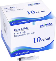 10ML Luer Lock syringe Easy Glide- Sterile – Pack of 100
