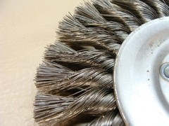 NEW lot of 2 OSBORN made in USA 8″ crimped wire brush wheel 1/2″ bore 0.013 wire